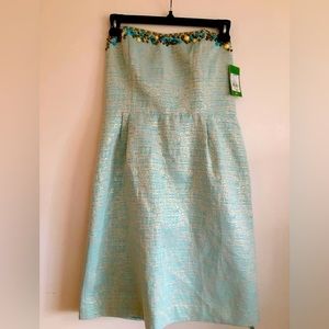 NWT Lilly Pulitzer Raya dress Blue Icing 14